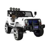 Coche eléctrico todoterreno infantil S2388 blanco con puertas abribles