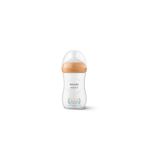 Biberón Philips avent Natural Response en uso durante la alimentación del bebé.