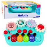 Piano Interactivo para Niños con Engranajes Azul