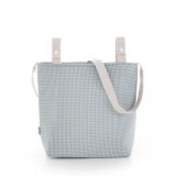 Bolso talega Taylor Cambrass color azul vichy, vista frontal