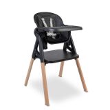 Silla alta multifuncional Caretero en color negro