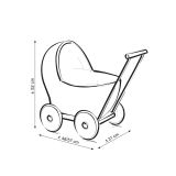 Cochecito de Muñeca My Sweet Baby de Mimbre con Ropa Rosa - imagen 2