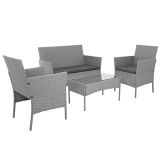 Conjunto de Muebles de Jardín Gardlov para Bebés - Ratán Gris - imagen 3