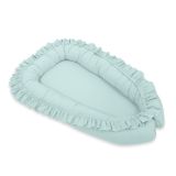Baby Nest Premium Cocoon For Infants With A Ruffle My Sweet Baby- Mint