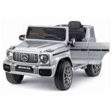 Coche de batería Mercedes AMG G 63 pintado en plata
