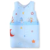 Cotton Sleeping Bag For Children, Size M, 6-12 Months, Tog 2.5, All-season Castle On Blue