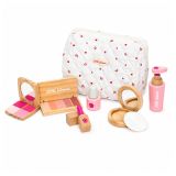 Set belleza Lean Toys, detalle espejo, peine y cosméticos de madera