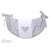Bolsa de Juguetes Colgante Corazones Grises My Sweet Baby