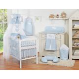 Juego de Cuna 5 Piezas My Sweet Baby con Dosel Corazones Azules - imagen 2