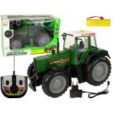 Tractor de control remoto verde y negro
