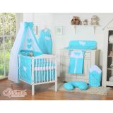 Dosel de Cuna My Sweet Baby - Corazones Blancos sobre Turquesa - imagen 2