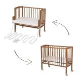 Cuna de madera Waldin con colchón de espuma