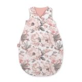 Cotton Sleeping Bag For Children, Size M, 3-12 Months, Tog 2.5, All-season - Sepia Roses