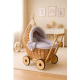 Carrito de Muñecas de Mimbre My Sweet Baby con Ropa de Cama - imagen 2