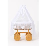 Moisés de Mimbre My Sweet Baby Deluxe Amelie Natural y Ropa Blanca