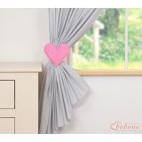 Cortinas para Niños con Corazones en Gris y Rosa My Sweet Baby - imagen 2