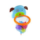 Juguete de baño mini baloncesto perro pez de goma