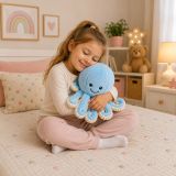 Peluche pulpo azul de Lean toys en color suave y agradable