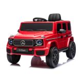 Mercedes G 4x4 infantil rojo Lean Cars, detalle interior ecopiel con cinturones