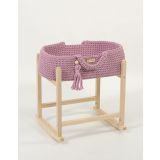 Cesta de Muñecas Boho My Sweet Baby - Moisés de Algodón Lavanda