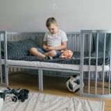 Cuna de Bebé 7 en 1 Waldin con Colchón - Gris