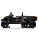 Vehículo 6 ruedas Lean Cars 163 cm negro, vista lateral con puertas abatibles