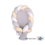 Nido trenzado 2 en 1 My Sweet Baby - Blanco, gris y beige - imagen 2