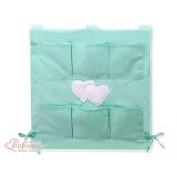 Organizador de Cuna My Sweet Baby Cot Tidy Corazones Mint