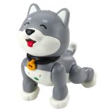 Perro robot husky en color gris, material plástico seguro