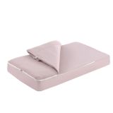 Saco cuna Cambrass Unic rosa, detalle doble cremallera y plumeti orgánico