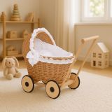 Carrito de Muñecas My Sweet Baby Chiara de Mimbre Natural - imagen 2