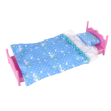 Juego de muñecas con cama, armario y tocador