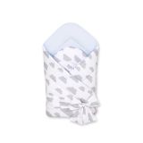 Saquito para Bebé Doble Cara con Lazo - My Sweet Baby - Nubes Grises
