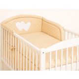 Protector de Cuna My Sweet Baby Universal Hearts Beige