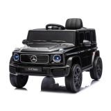 Coche eléctrico infantil Mercedes G 4x4 negro Lean Cars con tracción total, vista frontal