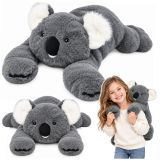 Peluche koala gris de Lean toys con brazos largos para abrazar.