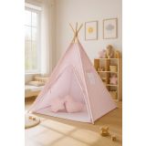 Tipi para niños My Sweet Baby con alfombra y plumas decorativas - imagen 3