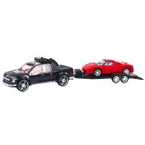 Set de Vehículos Todo Terreno con Remolque y Coche Deportivo