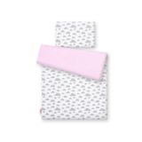Juego de Ropa de Cuna My Sweet Baby - 2 Piezas Nubes Gris/Rosa - imagen 3