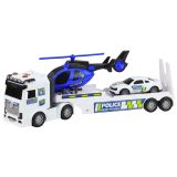 Set de Camiones de Policía con Helicóptero y Sonido