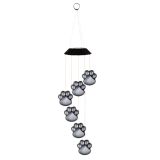 Luces LED solares para jardín en forma de huellas de perro