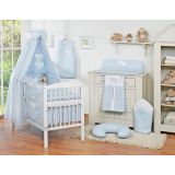 Juego de Cuna 5 Piezas My Sweet Baby con Dosel Corazones Azules - imagen 3