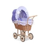 Carrito de muñecas My Sweet Baby con ropa de cama morada