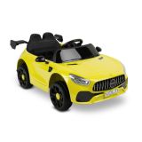 Coche eléctrico Toyz Volti amarillo 12V con función balanceo, vista lateral