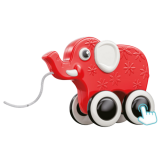 Juguete Tirador de Elefante Rojo con Sonajero