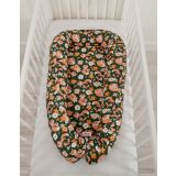 Baby Nest Double-sided Premium Cocoon For Infants Bobono- Fox Family On The Green