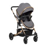 Carrito de bebé 3en1 Kikkaboo Amaia Gris Claro 2024 - imagen 3