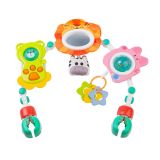 Barra de Juego Educativa Toyz con diseño de león y juguetes sensoriales.