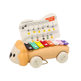 Instrumento Musical con Címbalos en Ruedas con Forma de León