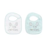 Set de 2 baberos de rizo Kikkaboo Elephant Time para bebé